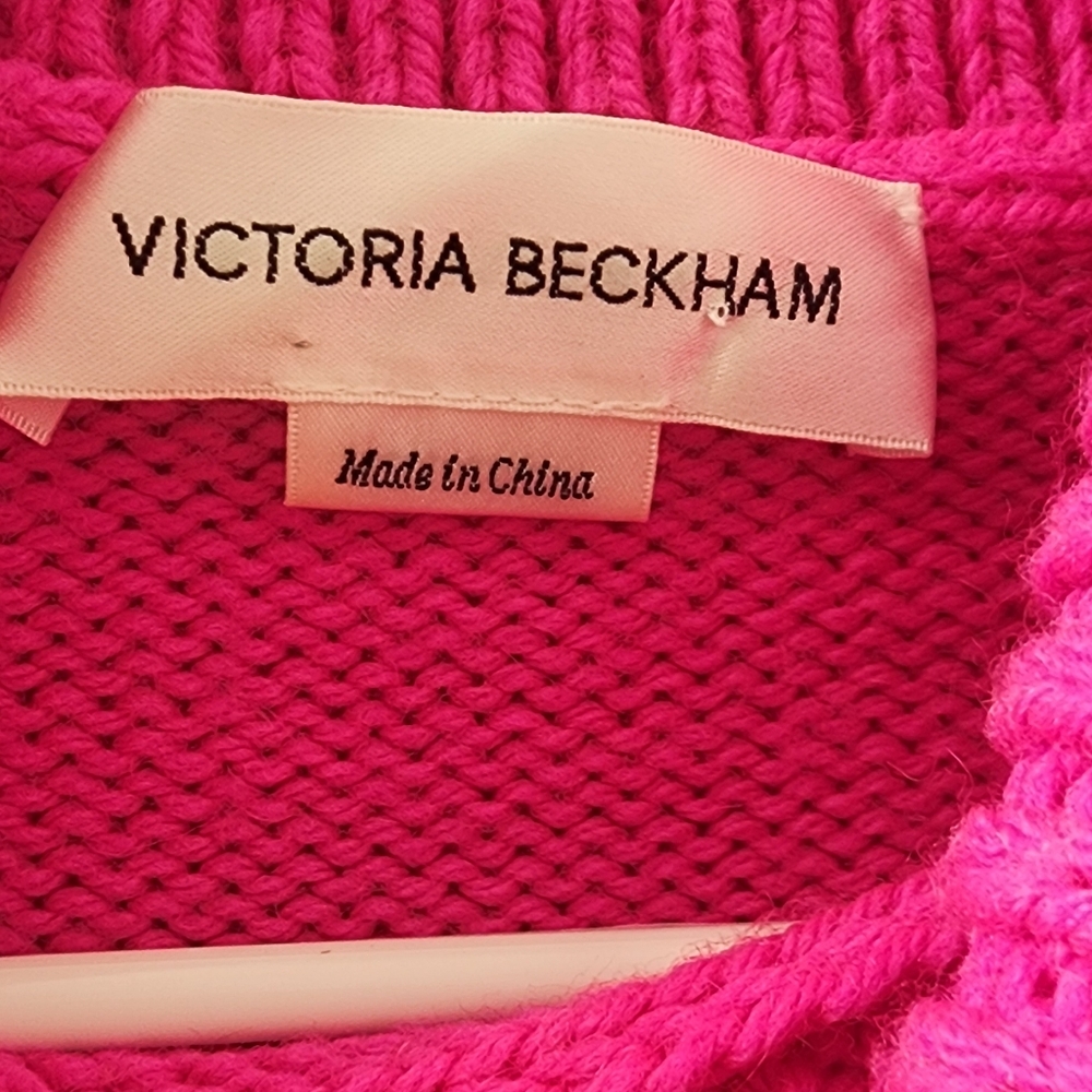 Victoria Beckham Pink Turtleneck Sweater, Size Extra Small, Wool. - Picture 6 of 13